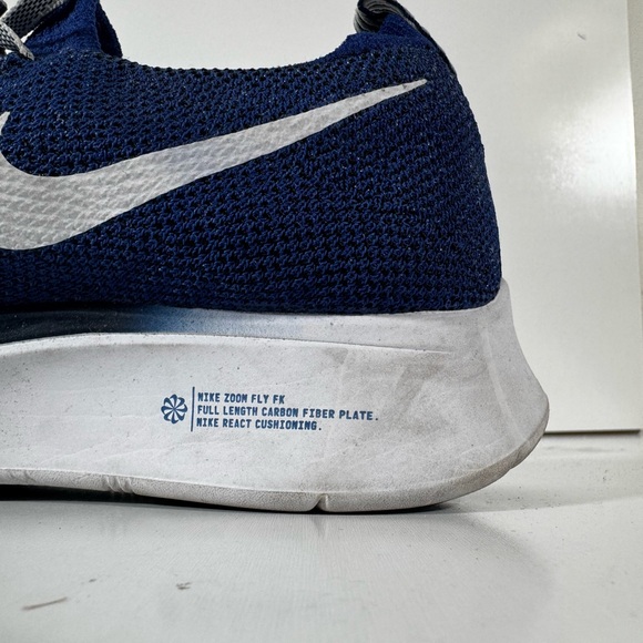 Nike Zoom Fly Flyknit Blue White Men’s Size 11 | Lightly Used Running Shoes - Picture 3 of 7